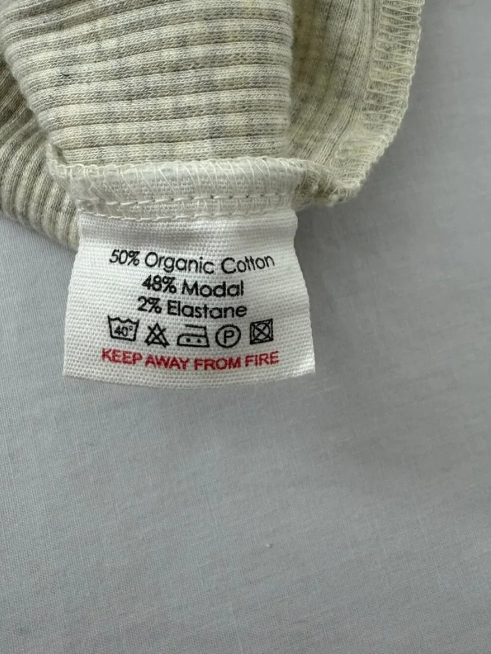 NWT Jamie Kay Organic Ribbed Sleeveless Baby Bodysuit Oatmeal Heather 3-6 Months